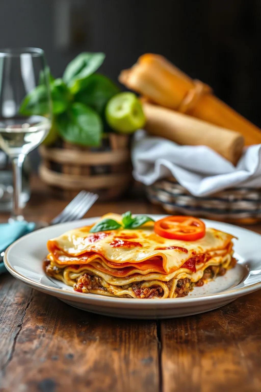 Lasaña Clásica de Carne con Bechamel y Ricotta