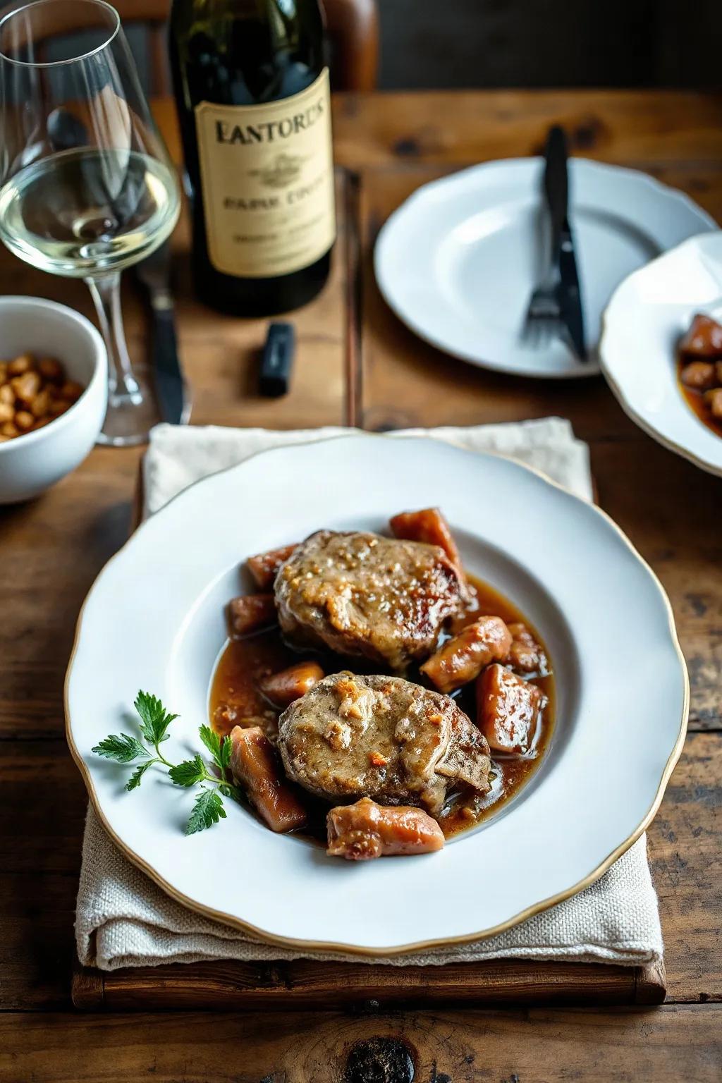 Braised Pork Cheeks with Sherry