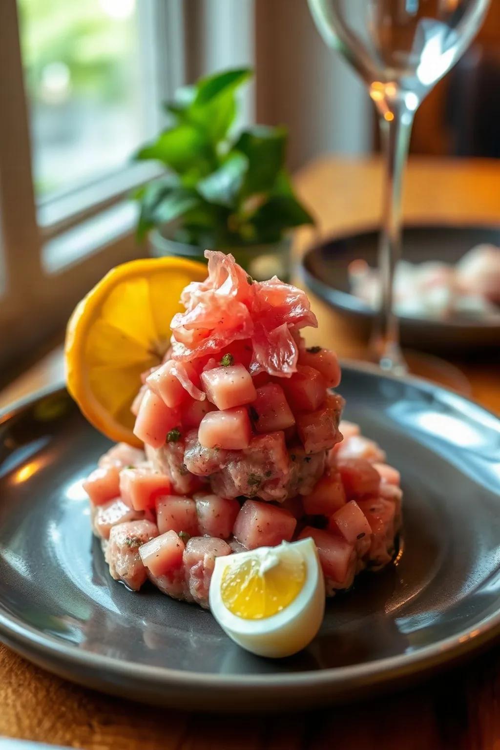 Tartare de thon façon classique