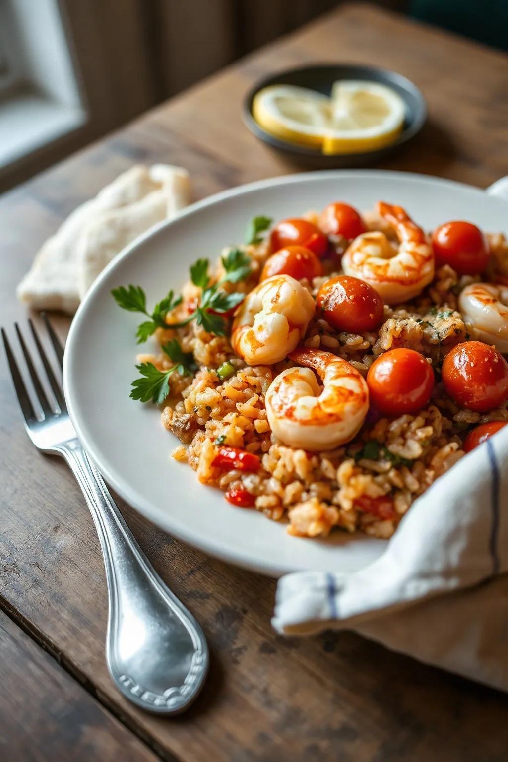 One-Pot Tomato and Shrimp Rice