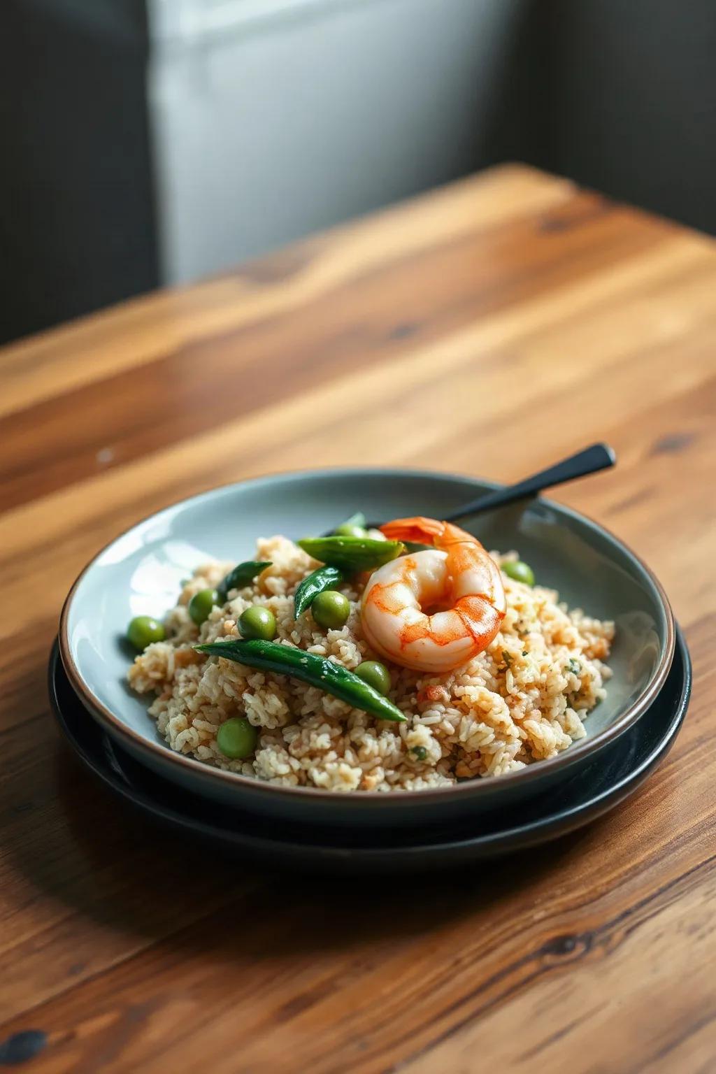 Edamame and Shrimp Fried Rice