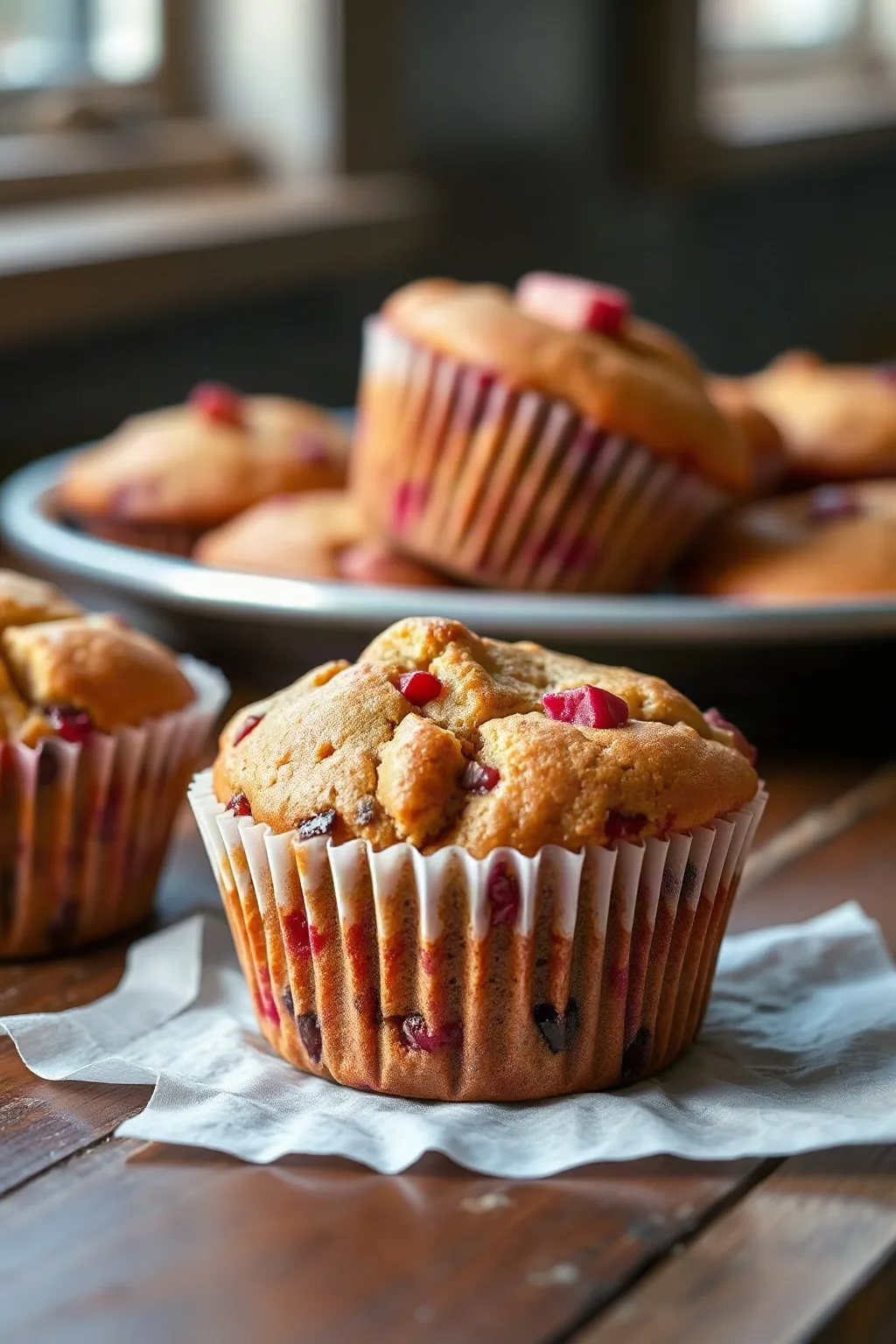 Classic Rhubarb Muffins