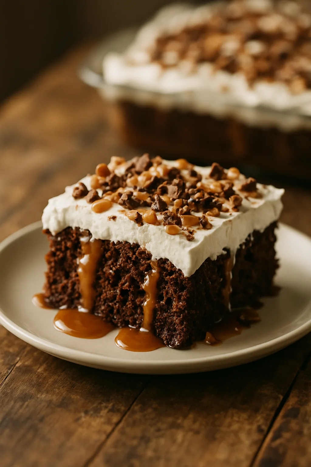 Gâteau au chocolat et caramel