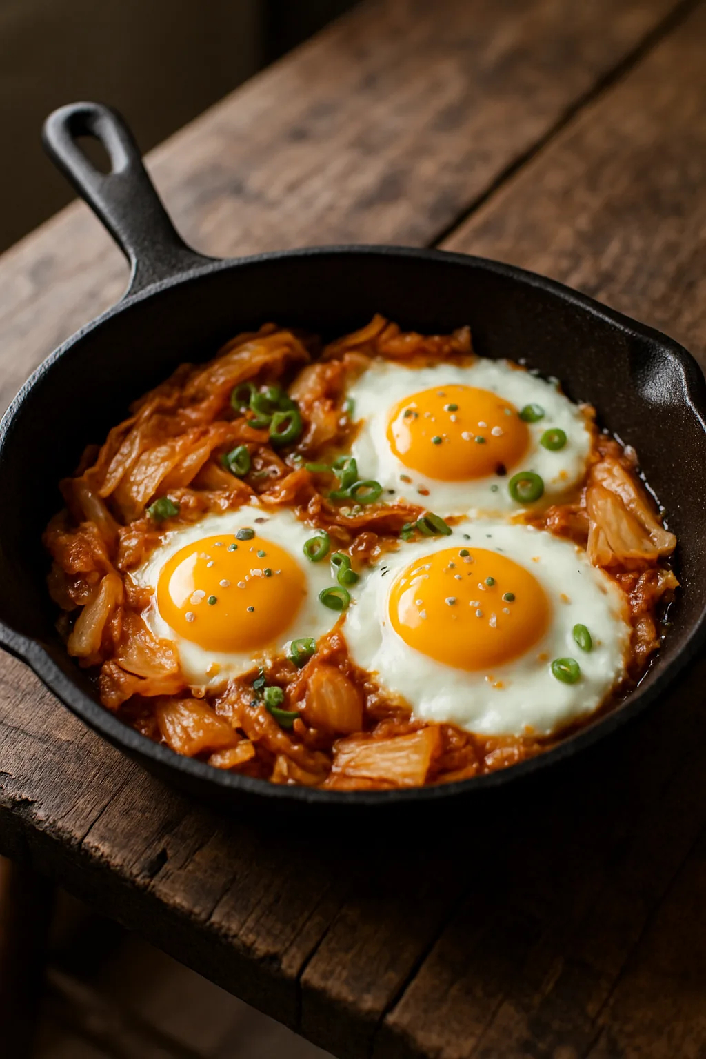 Sartén de Kimchi con Huevo de Mamá