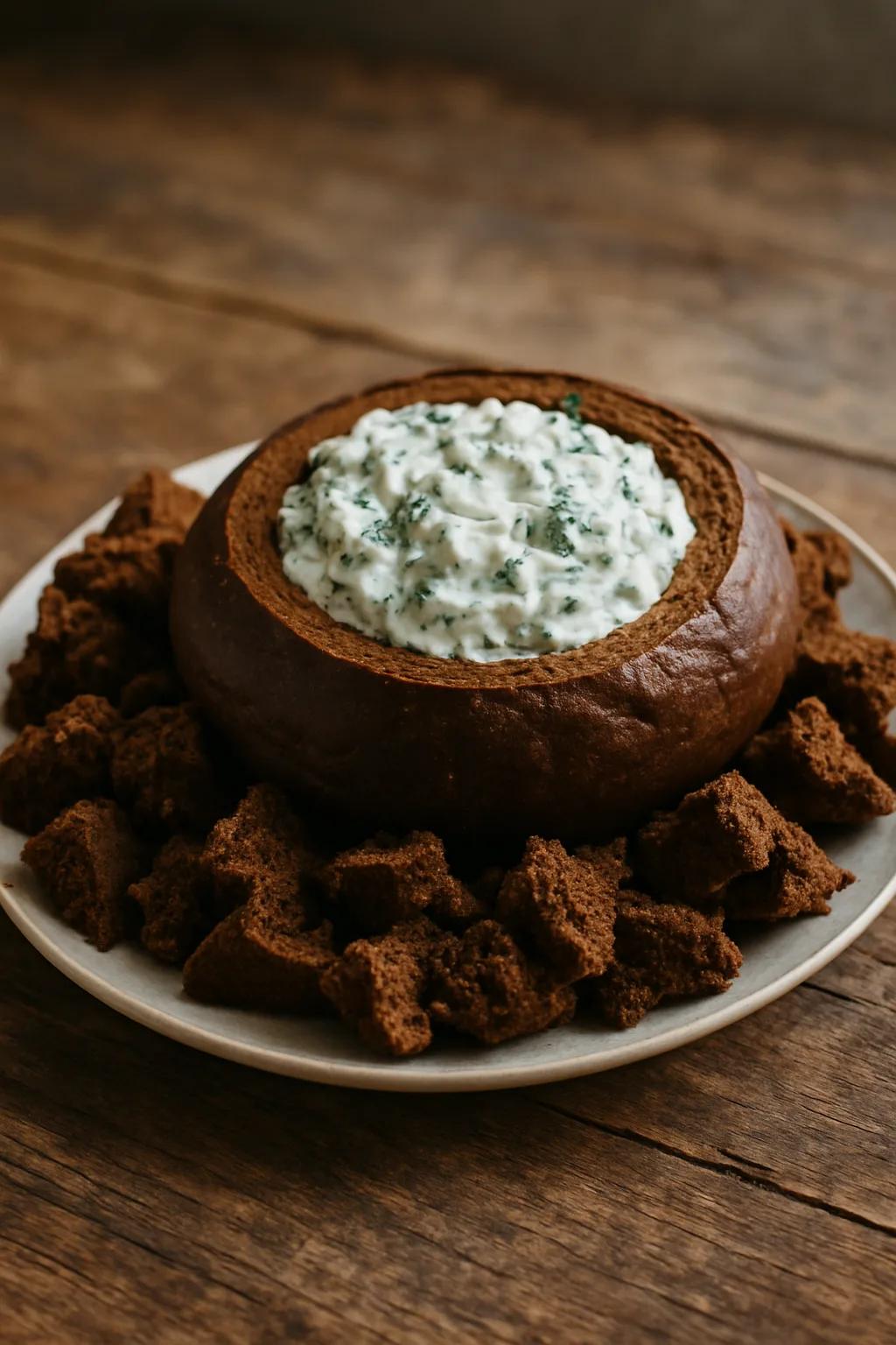 Classic Pumpernickel Spinach Dip