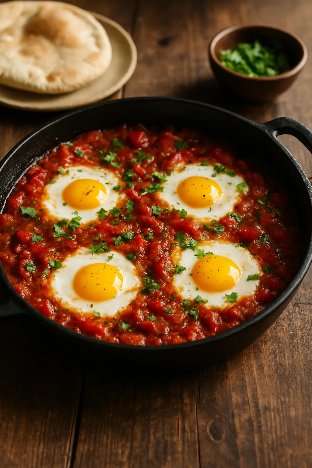 Easy Shakshuka with Poached Eggs