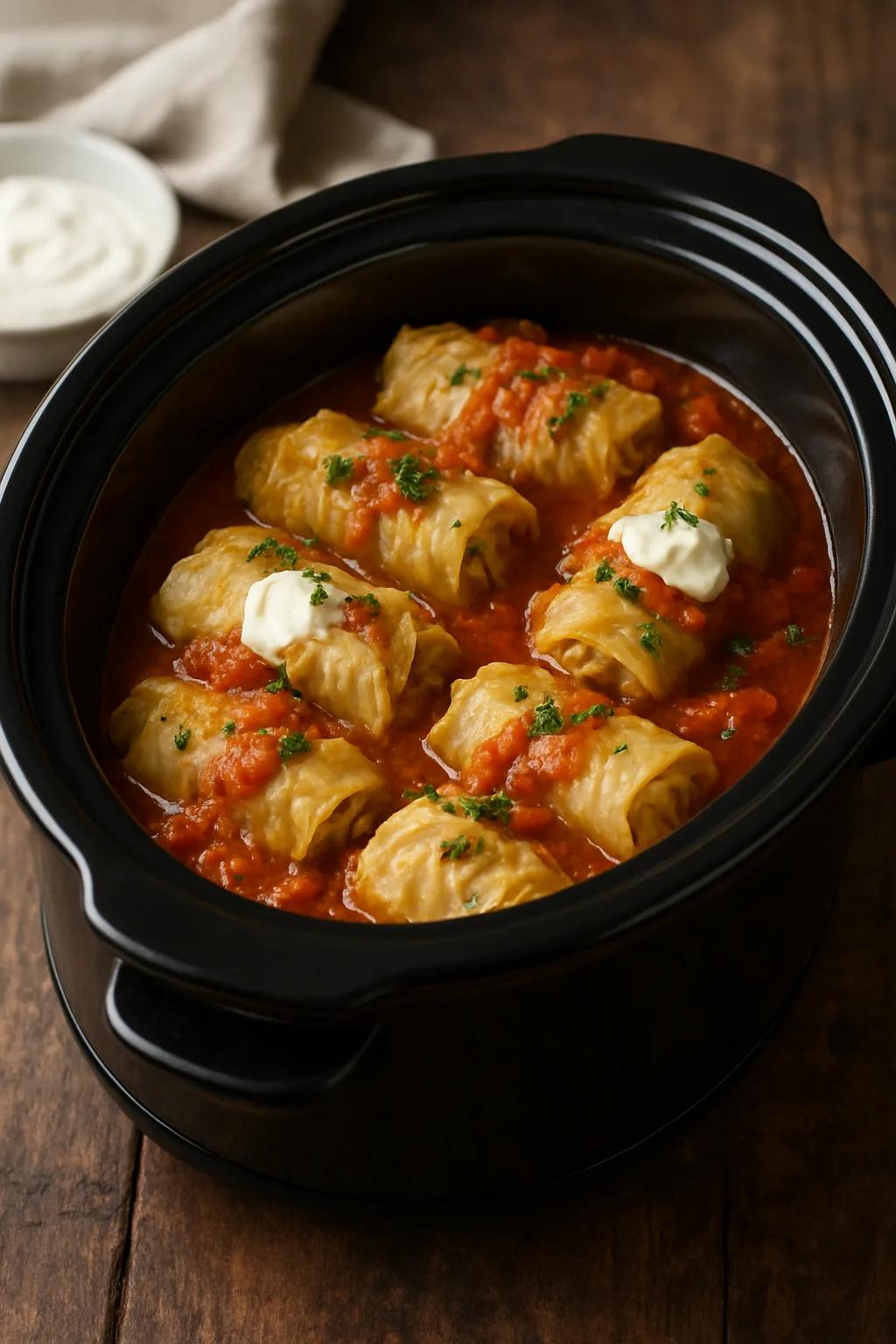 Repollo Relleno Húngaro de la en Olla de Cocción Lenta