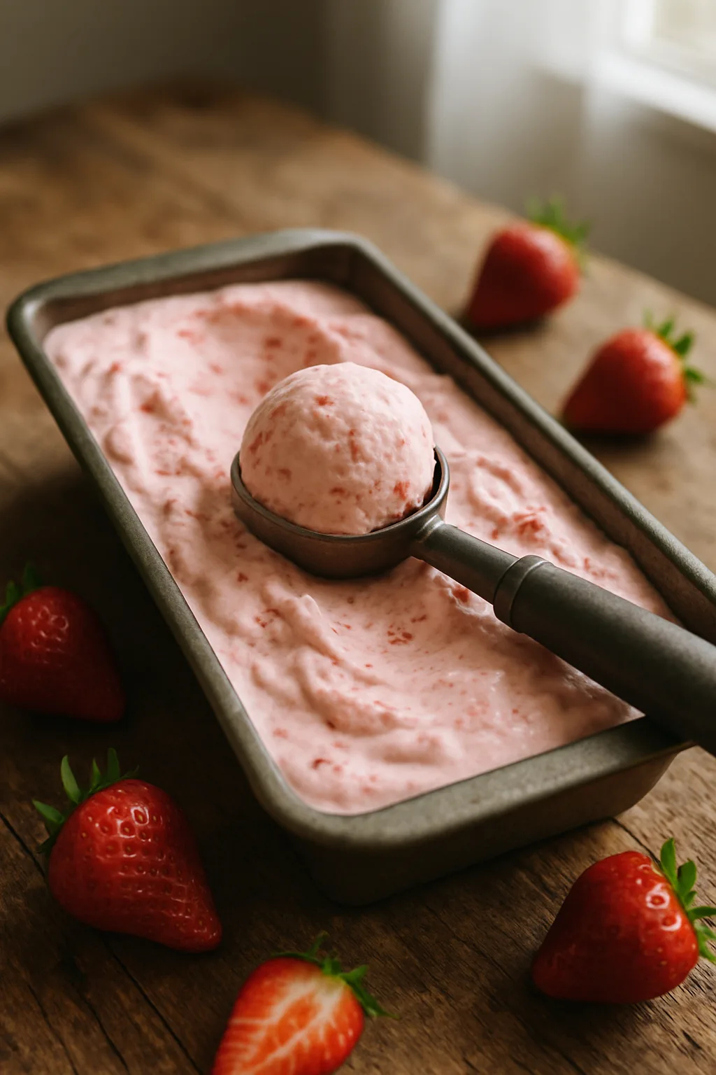 Homemade Strawberry Ice Cream