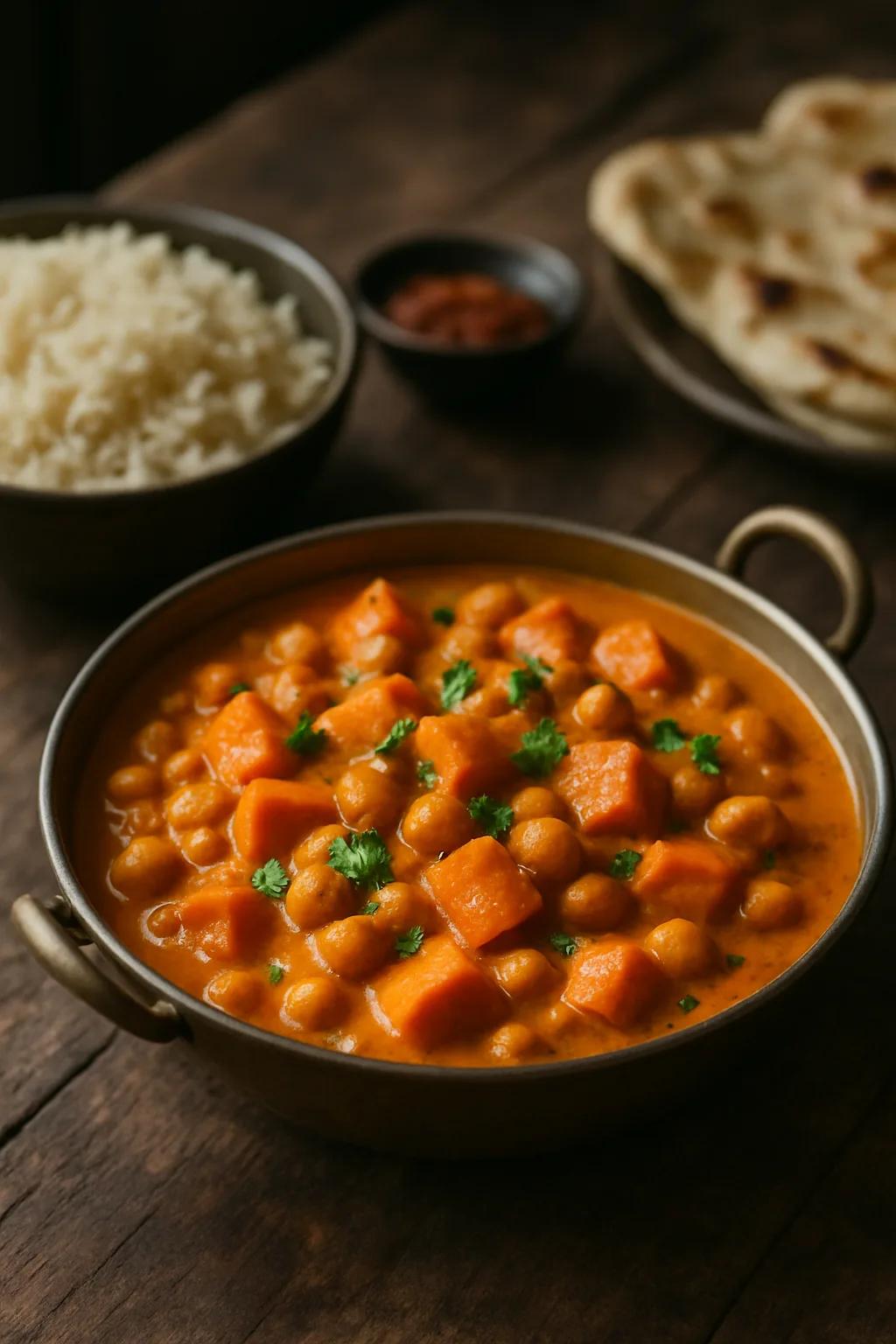 Coconut Chickpea and Sweet Potato Curry
